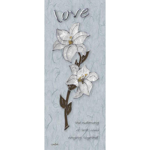 Love Lily Black Modern Wood Framed Art Print with Double Matting by Stimson, Diane