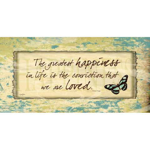 Happiness Butterfly White Modern Wood Framed Art Print by Stimson, Diane