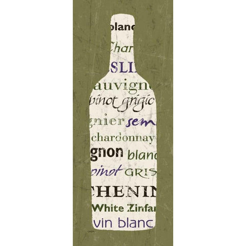 Vin Blanc White Modern Wood Framed Art Print by Stimson, Diane