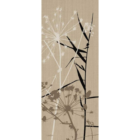 Grasses 1 Brown Gold Ornate Wood Framed Art Print with Double Matting by Stimson, Diane