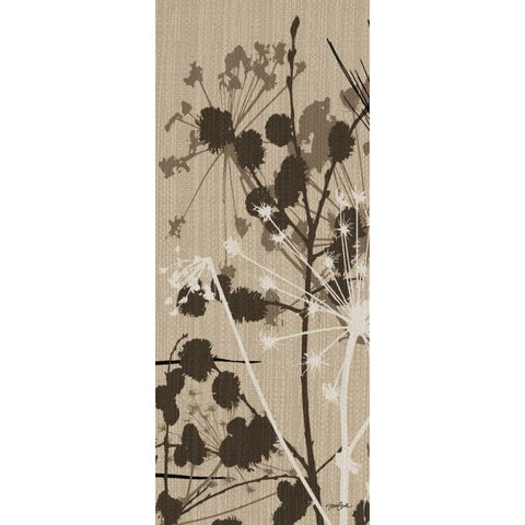 Grasses 2 Tan Black Modern Wood Framed Art Print with Double Matting by Stimson, Diane