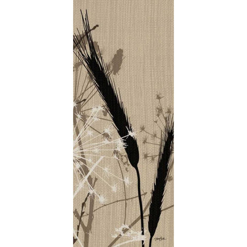 Grasses 3 Gray White Modern Wood Framed Art Print by Stimson, Diane