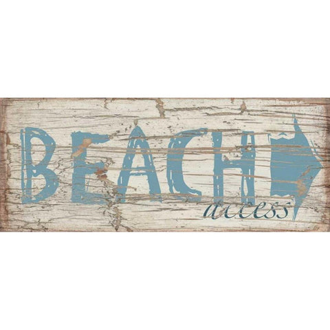 Beach Access White Modern Wood Framed Art Print by Stimson, Diane