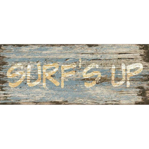 Surfs Up Black Modern Wood Framed Art Print with Double Matting by Stimson, Diane