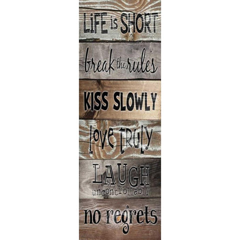 Kiss Plank Gold Ornate Wood Framed Art Print with Double Matting by Stimson, Diane