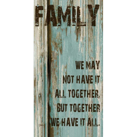 Family Grunge 4 White Modern Wood Framed Art Print by Stimson, Diane