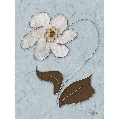 Funky Daisy 2 White Modern Wood Framed Art Print by Stimson, Diane