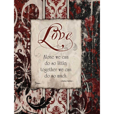 Love Keller White Modern Wood Framed Art Print by Stimson, Diane