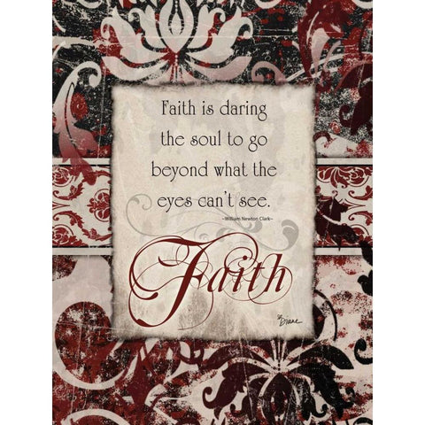 Faith Distress White Modern Wood Framed Art Print by Stimson, Diane