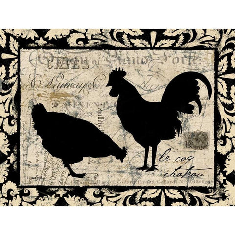 Le Coq Chateau White Modern Wood Framed Art Print by Stimson, Diane