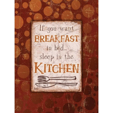 Breakfast Kitchen Red Gold Ornate Wood Framed Art Print with Double Matting by Stimson, Diane