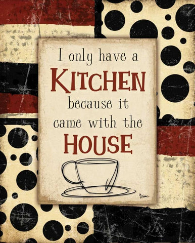 Kitchen House White Modern Wood Framed Art Print with Double Matting by Stimson, Diane