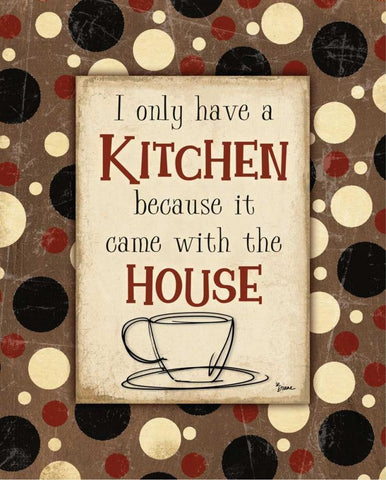 Kitchen House Brown Black Ornate Wood Framed Art Print with Double Matting by Stimson, Diane