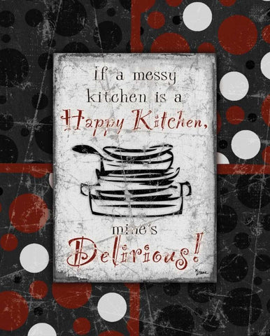 Kitchen Delirious Grey Black Ornate Wood Framed Art Print with Double Matting by Stimson, Diane