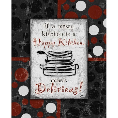 Kitchen Delirious Grey Black Modern Wood Framed Art Print with Double Matting by Stimson, Diane