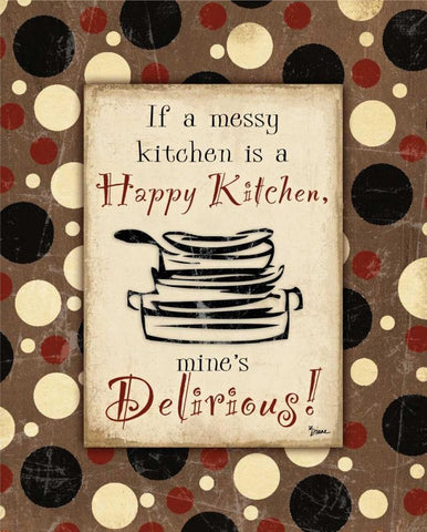 Kitchen Delirious Black Ornate Wood Framed Art Print with Double Matting by Stimson, Diane