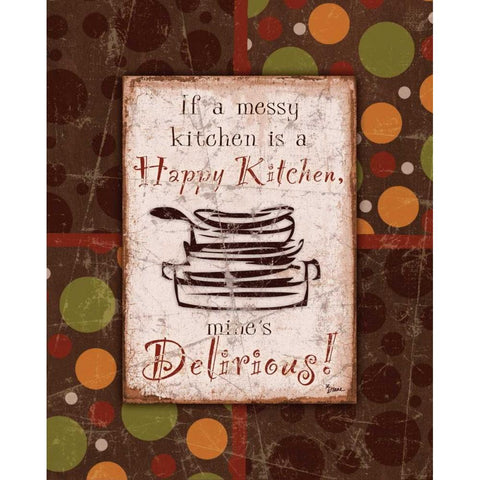 Kitchen Delirious Spice Black Modern Wood Framed Art Print with Double Matting by Stimson, Diane