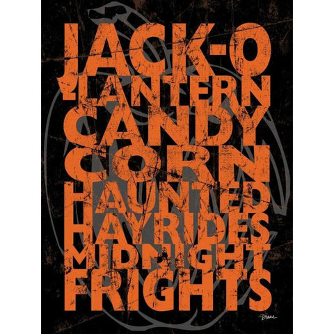 Jack-o Black Modern Wood Framed Art Print by Stimson, Diane