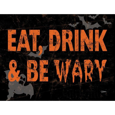 Eat Drink Black Modern Wood Framed Art Print by Stimson, Diane