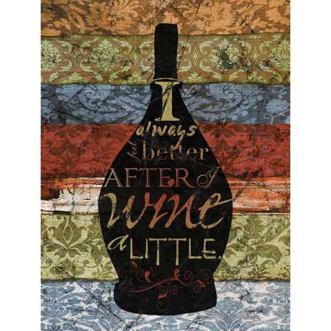 Wine A Little Black Modern Wood Framed Art Print with Double Matting by Stimson, Diane