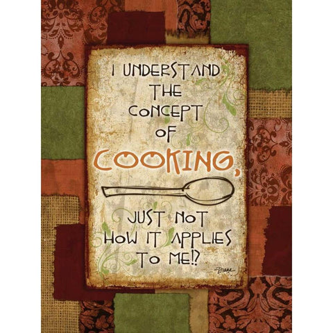 Patchwork Cooking Gold Ornate Wood Framed Art Print with Double Matting by Stimson, Diane