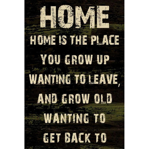 Home Grunge Black Modern Wood Framed Art Print with Double Matting by Stimson, Diane