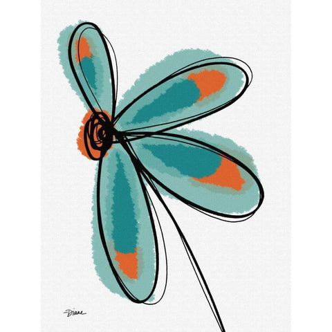 Gerber Funk 6 Black Modern Wood Framed Art Print by Stimson, Diane