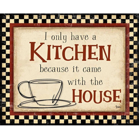 Kitchen House White Modern Wood Framed Art Print by Stimson, Diane