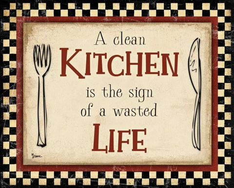 Kitchen Life Black Ornate Wood Framed Art Print with Double Matting by Stimson, Diane