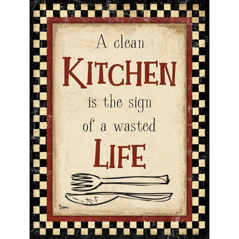 Kitchen Life Vert Black Modern Wood Framed Art Print by Stimson, Diane