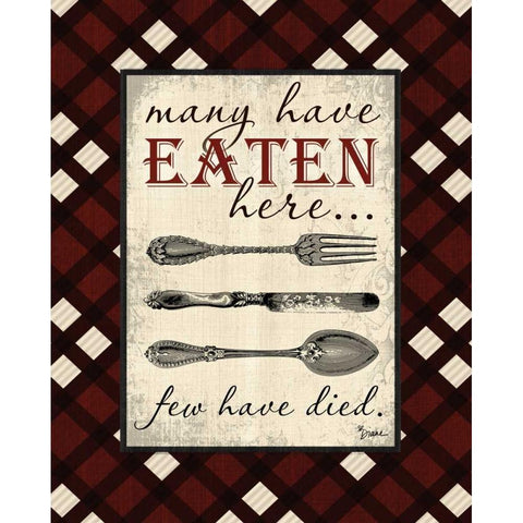 Eaten Here Black Modern Wood Framed Art Print with Double Matting by Stimson, Diane