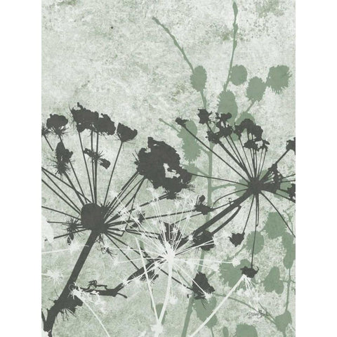 Tranquil Grass 2 Black Modern Wood Framed Art Print with Double Matting by Stimson, Diane