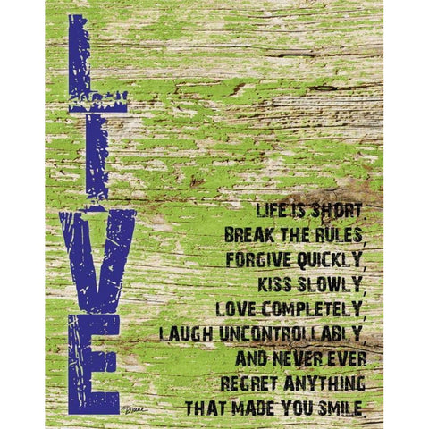 Live Grunge PF White Modern Wood Framed Art Print by Stimson, Diane