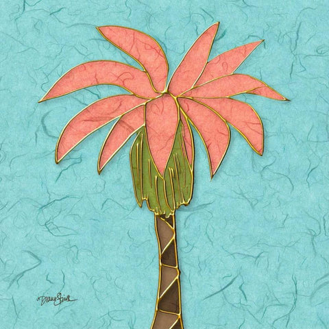 Tropical Palm 4 White Modern Wood Framed Art Print with Double Matting by Stimson, Diane