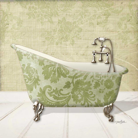 Lacey Tub 1 White Modern Wood Framed Art Print with Double Matting by Stimson, Diane