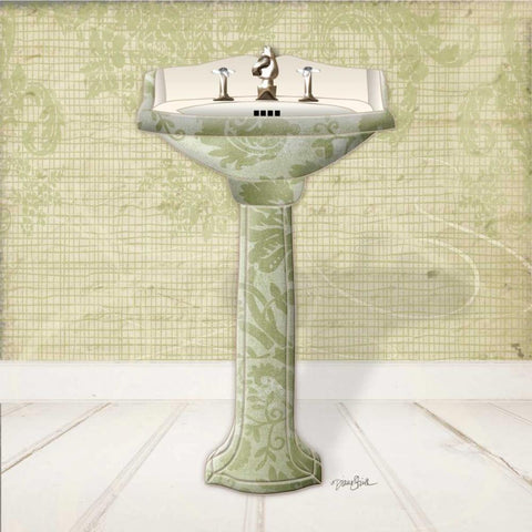 Lacey Sink 4 White Modern Wood Framed Art Print by Stimson, Diane