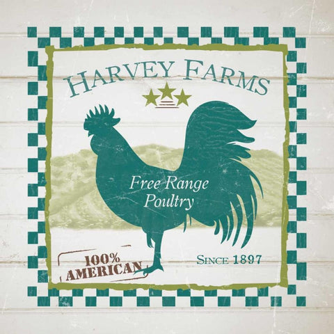 Harvey Farms Poultry Black Ornate Wood Framed Art Print with Double Matting by Stimson, Diane