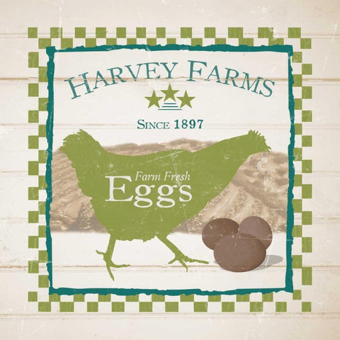 Harvey Farms Eggs White Modern Wood Framed Art Print by Stimson, Diane