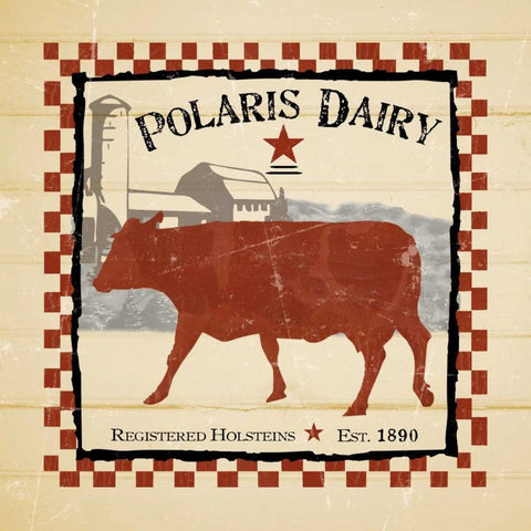 Polaris Dairy White Modern Wood Framed Art Print by Stimson, Diane