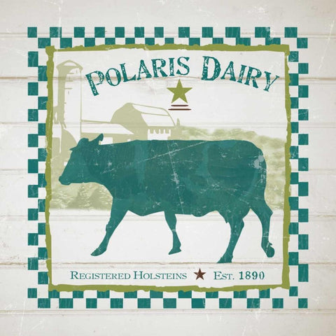 Polaris Dairy Black Ornate Wood Framed Art Print with Double Matting by Stimson, Diane