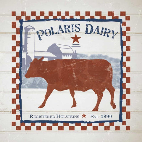 Polaris Dairy White Modern Wood Framed Art Print with Double Matting by Stimson, Diane