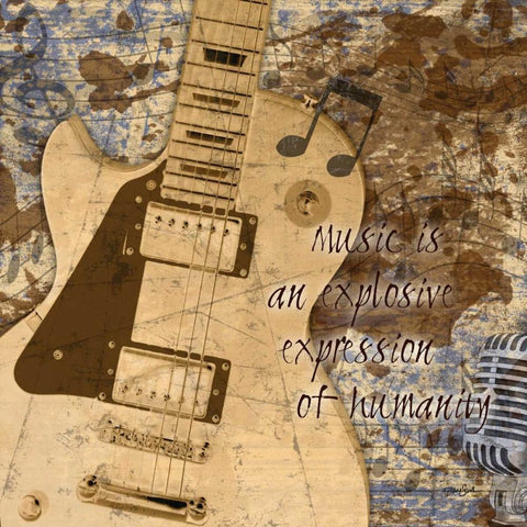 Rock Poetry 1 Black Modern Wood Framed Art Print with Double Matting by Stimson, Diane