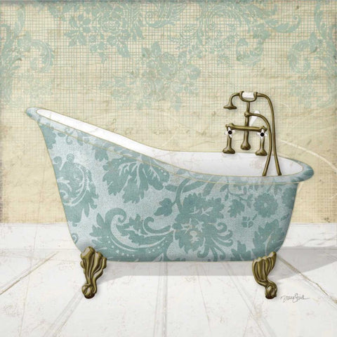 Lacey Tub 1 White Modern Wood Framed Art Print by Stimson, Diane