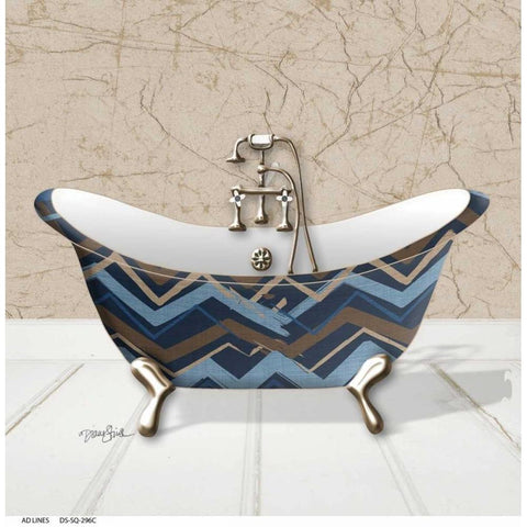 Chevron Tub 2 White Modern Wood Framed Art Print by Stimson, Diane