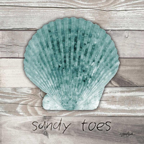 Sandy Toes White Modern Wood Framed Art Print by Stimson, Diane