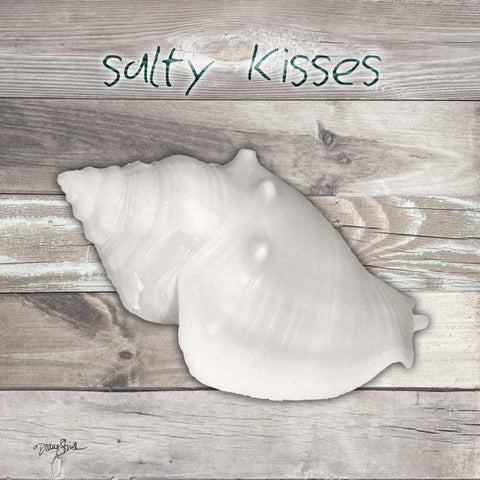 Salty Kisses Black Modern Wood Framed Art Print with Double Matting by Stimson, Diane