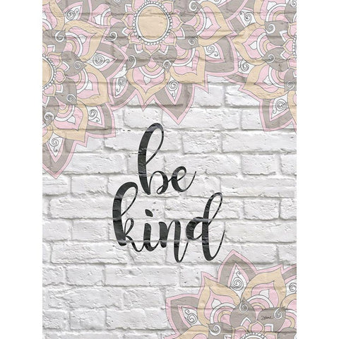 Be Kind White Modern Wood Framed Art Print by Stimson, Diane