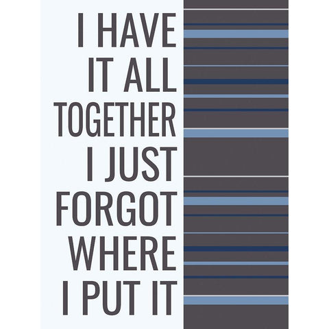 All Together Black Modern Wood Framed Art Print with Double Matting by Stimson, Diane