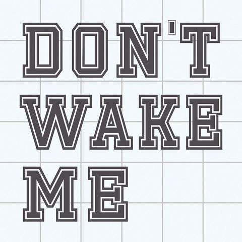 Dont Wake Me Black Modern Wood Framed Art Print with Double Matting by Stimson, Diane