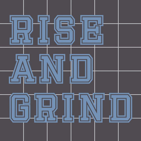 Rise And Grind Black Modern Wood Framed Art Print with Double Matting by Stimson, Diane